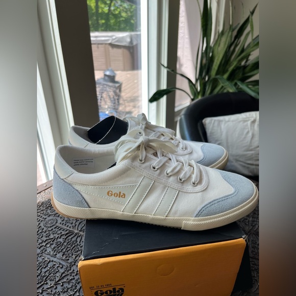 GOLA BADMINTON VOLLEY OFF WHITE ICE BLUE SNEAKERS 39 8 - Picture 5 of 9